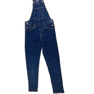 Levi Size XS Womens Overalls Jean Denim Ankle Mid Rise Dark Wash Stretch